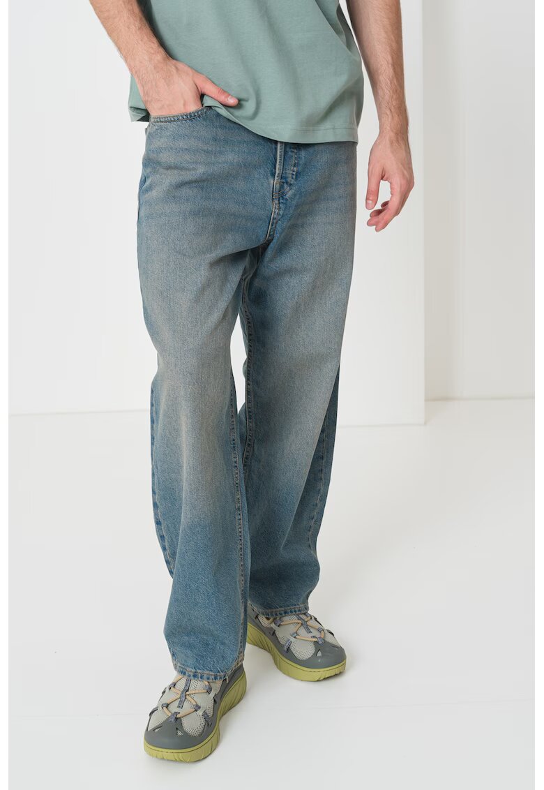 Jack & Jones Blugi relaxed fit cu aspect decolorat - Albastru prafuit