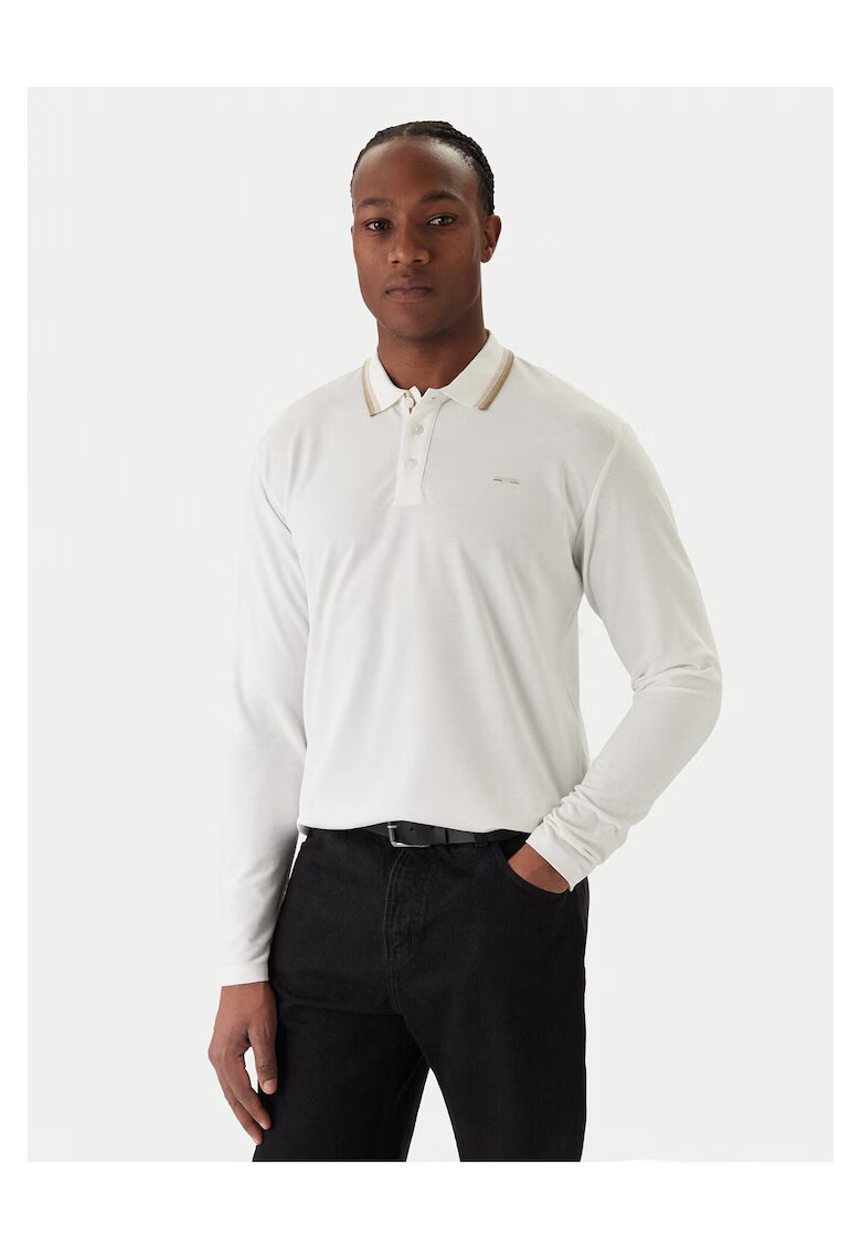 Jack & Jones Bluza barbati alb - bumbac