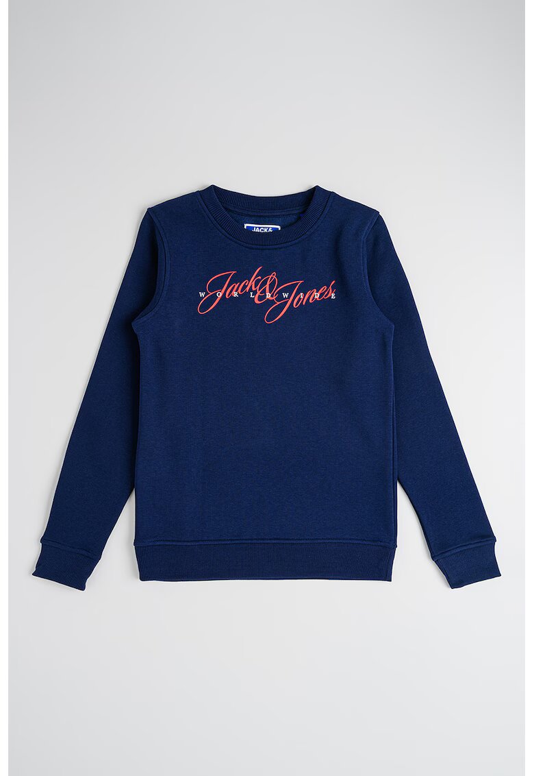 Jack & Jones Bluza de trening cu imprimeu logo - Rosu/Alb/Bleumarin