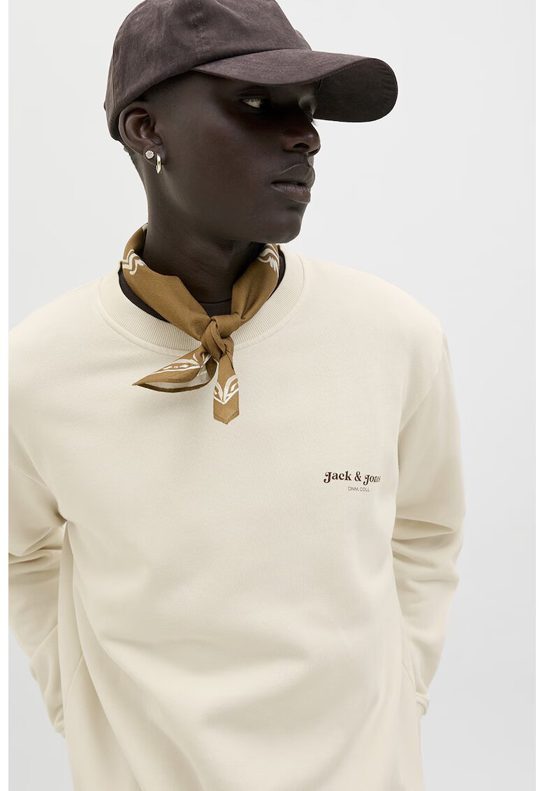 Jack & Jones Bluza de trening din amestec de bumbac - Alb