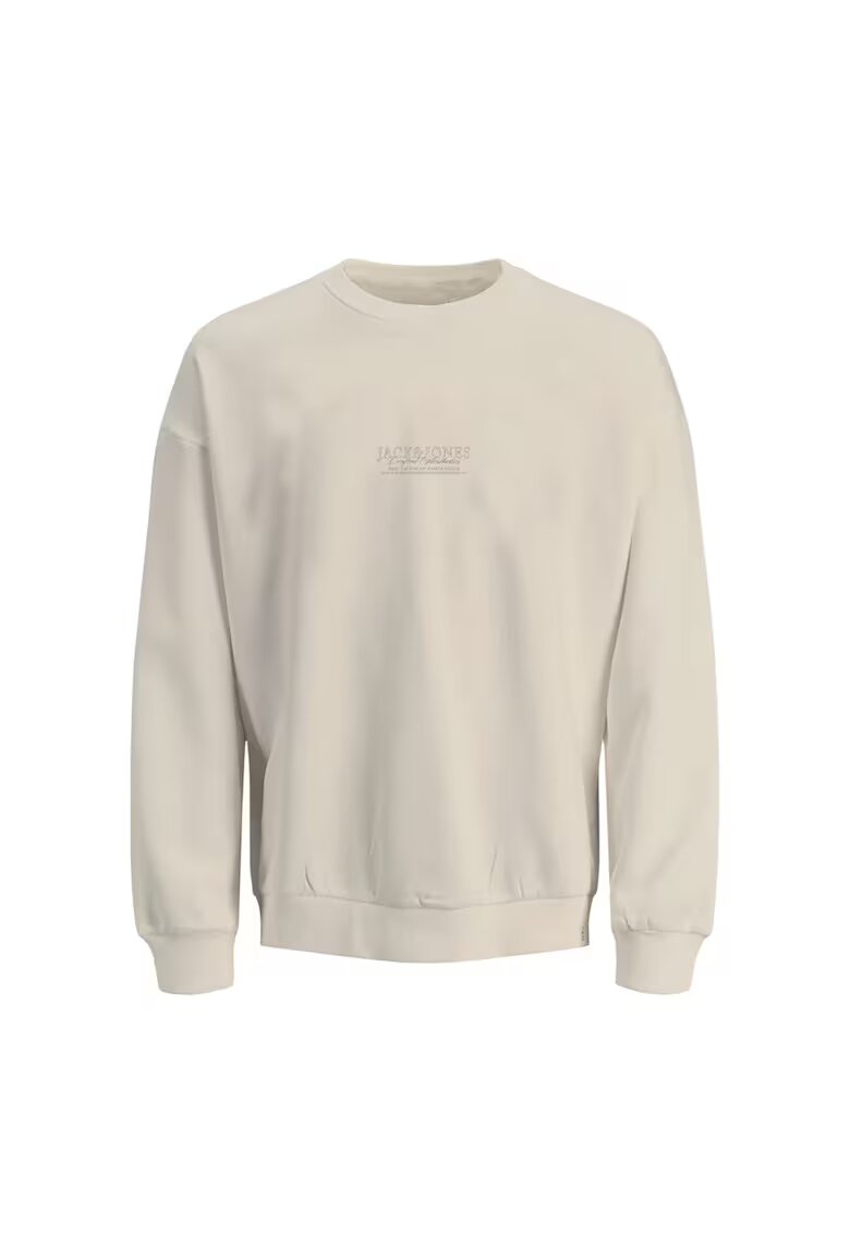 Jack & Jones Bluza JACK &JONES Bleecker Aop Box Crew JNR 52339 - Bej