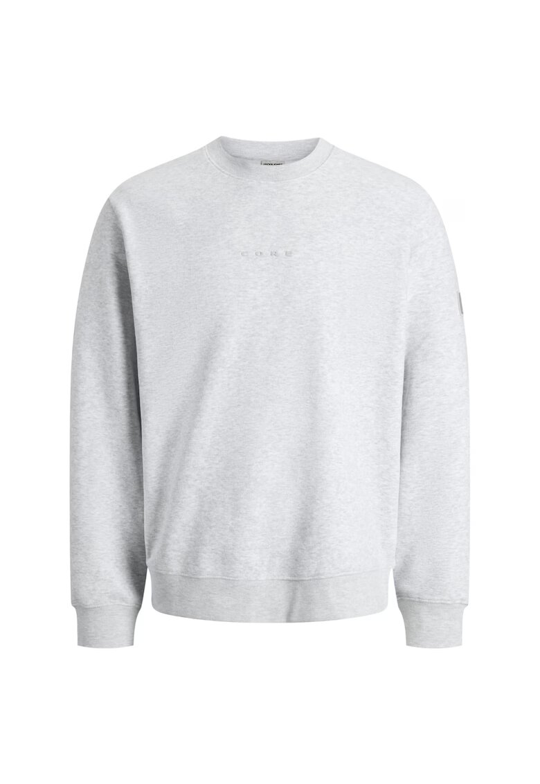 Jack & Jones Bluza JACK &JONES Point Badge Crew BF 52266 - Alb