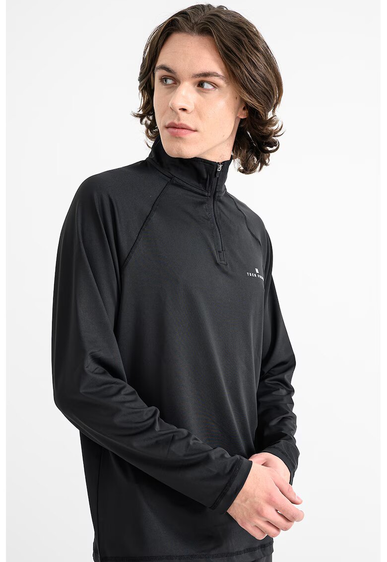 Jack & Jones Bluza slim fit cu model text - Negru