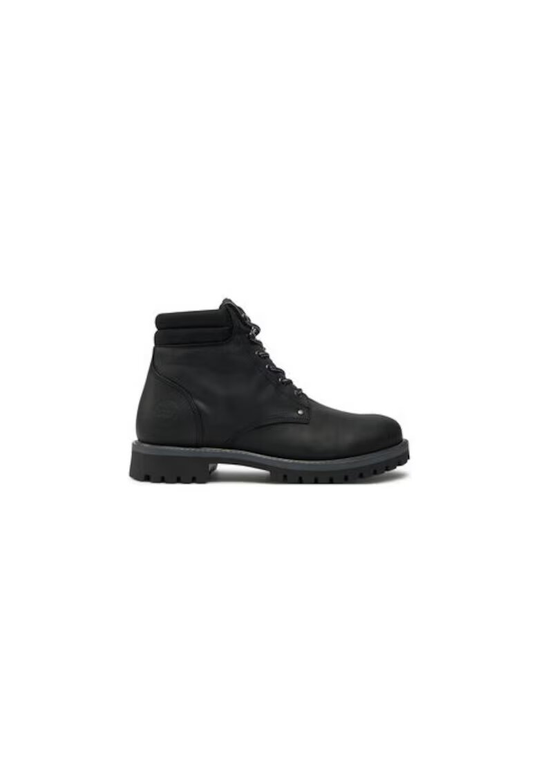 Jack & Jones Bocanci de drumetie barbati Jack Jones - 12257999 - Piele naturala - Negru - Negru