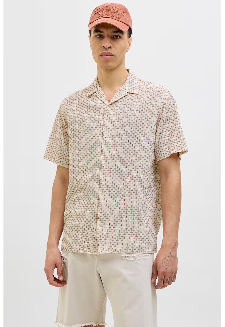Jack & Jones Camasa cu cusaturi decorative - Bej deschis