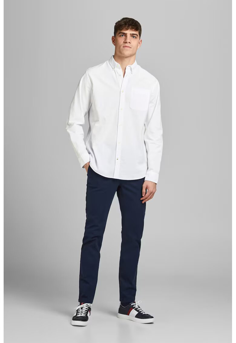 Jack & Jones Camasa slim fit de bumbac - Alb optic