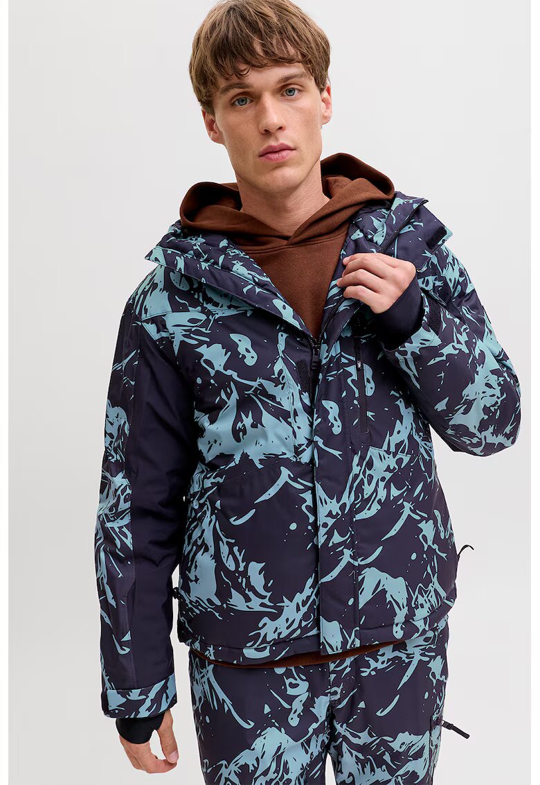 Jack & Jones Geaca cu gluga - Albastru deschis/Bleumarin