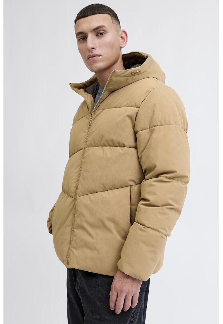 Jack & Jones Geaca cu gluga si guler inalt - Galben pai