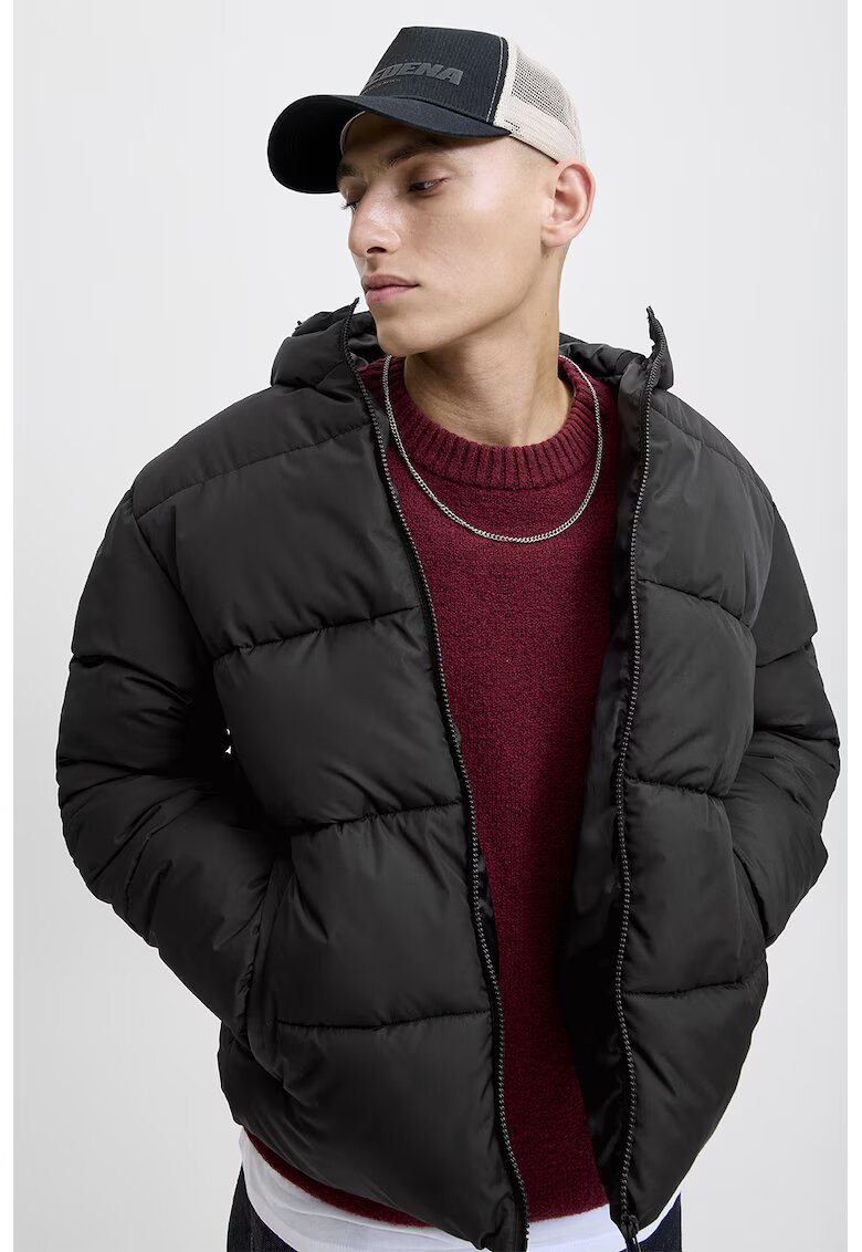 Jack & Jones Geaca cu vatelina si buzunare laterale - Negru