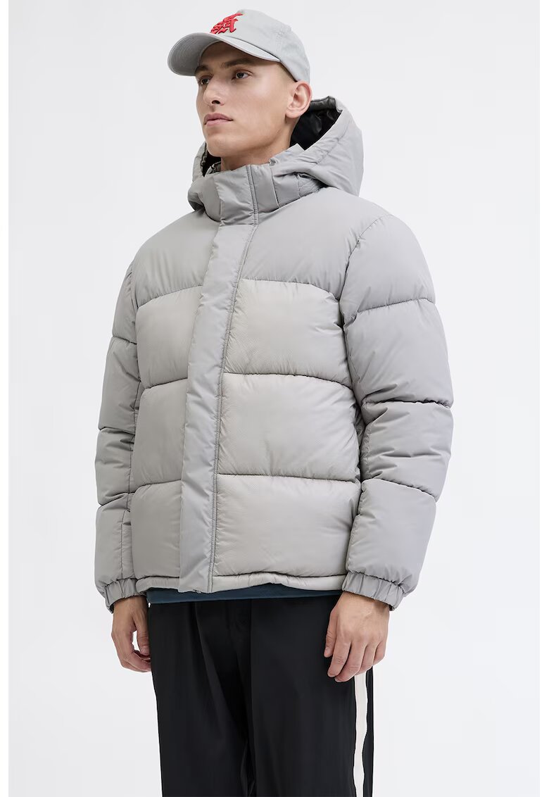 Jack & Jones Geaca cu vatelina si mansete elastice - Gri deschis