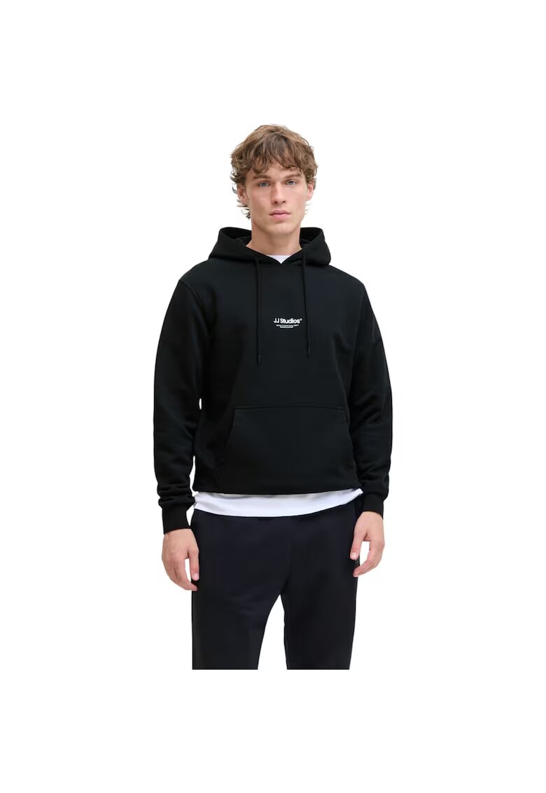 Jack & Jones Hanorac JACK &JONES Soho Sweat Hood 48644 - Negru