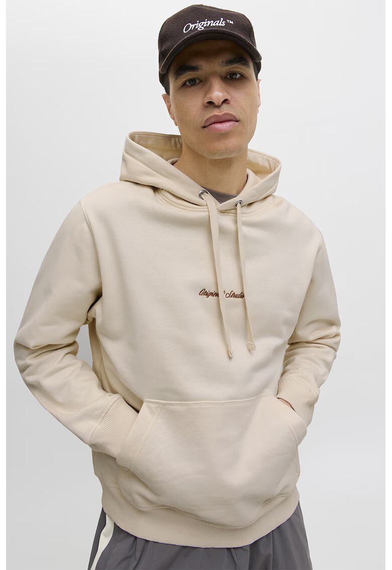 Jack & Jones Hanorac relaxed fit cu buzunar kangaroo - Maro nisip