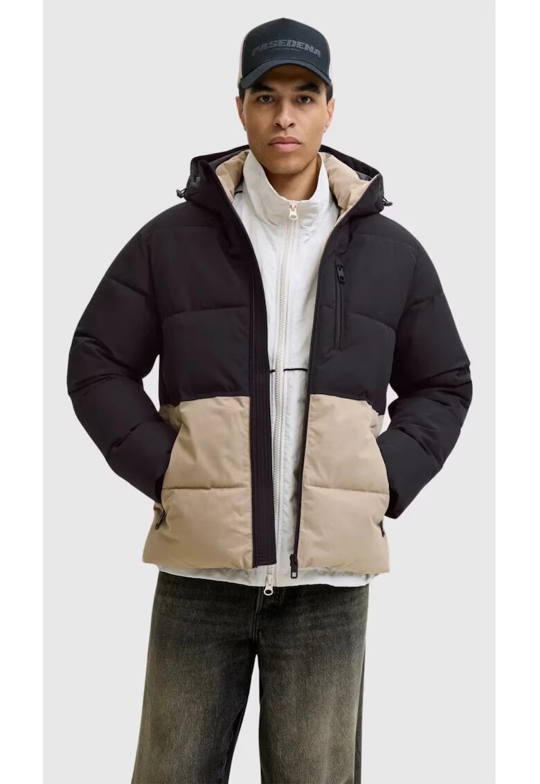 Jack & Jones Jacheta - JJEOWEN PUFFER - barbati - Regular fit - Negru