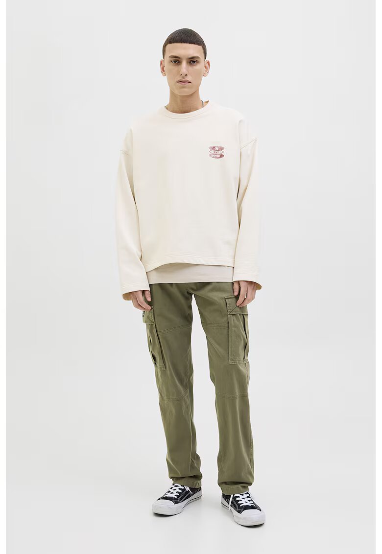Jack & Jones Pantaloni cargo din amestec de bumbac - Kaki