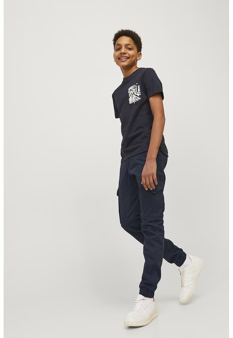 Jack & Jones Pantaloni cargo din amestec de bumbac organic - Bleumarin