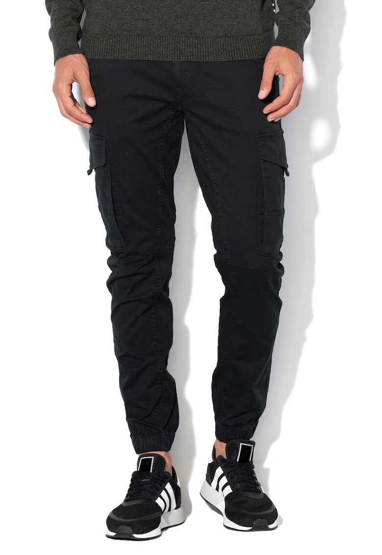 Jack & Jones Pantaloni cargo slim fit Paul - Negru