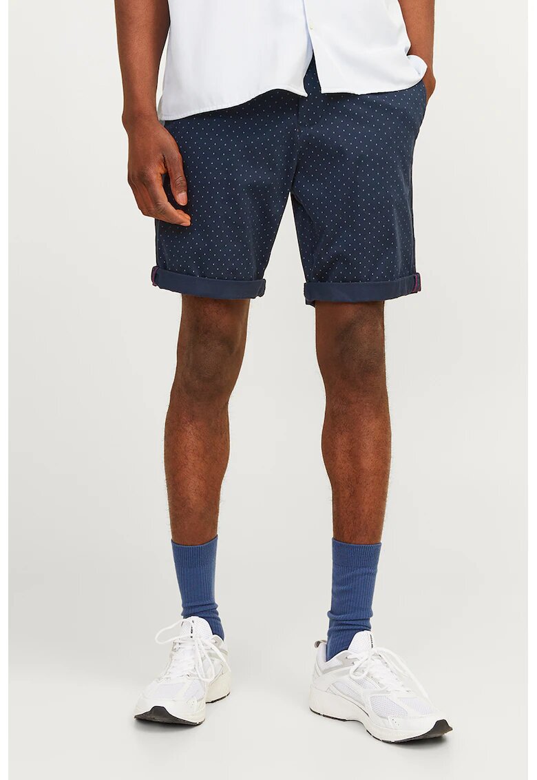 Jack & Jones Pantaloni chino scurti cu model uni - Bleumarin