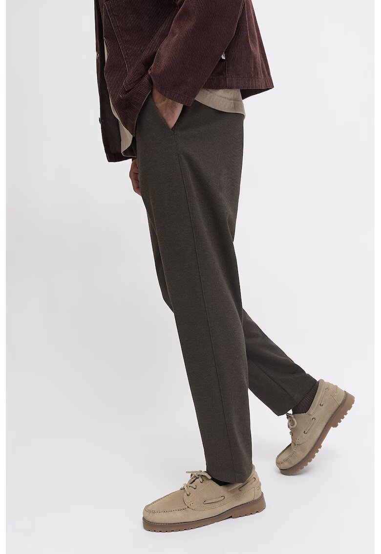 Jack & Jones Pantaloni conici cu snur - Maro melange
