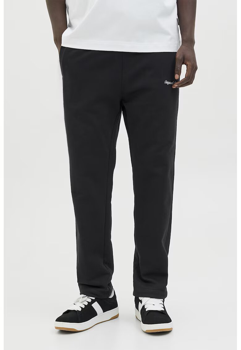 Jack & Jones Pantaloni de trening din amestec de bumbac - Negru