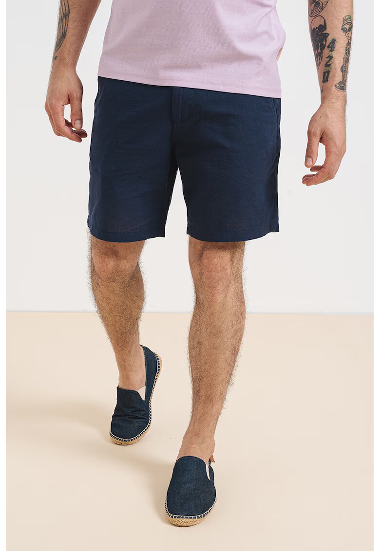 Jack & Jones Pantaloni scurti chino din amestec de in - Bleumarin