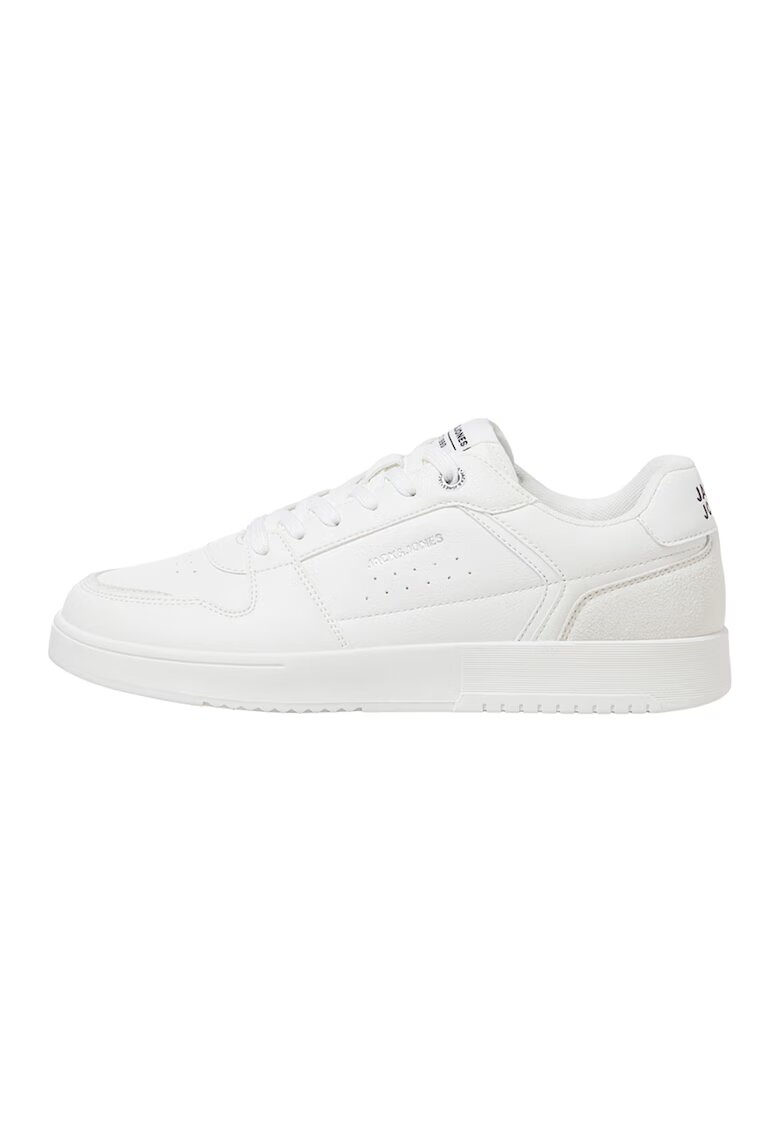 Jack & Jones Pantofi sport low-cut de piele ecologica - Alb optic