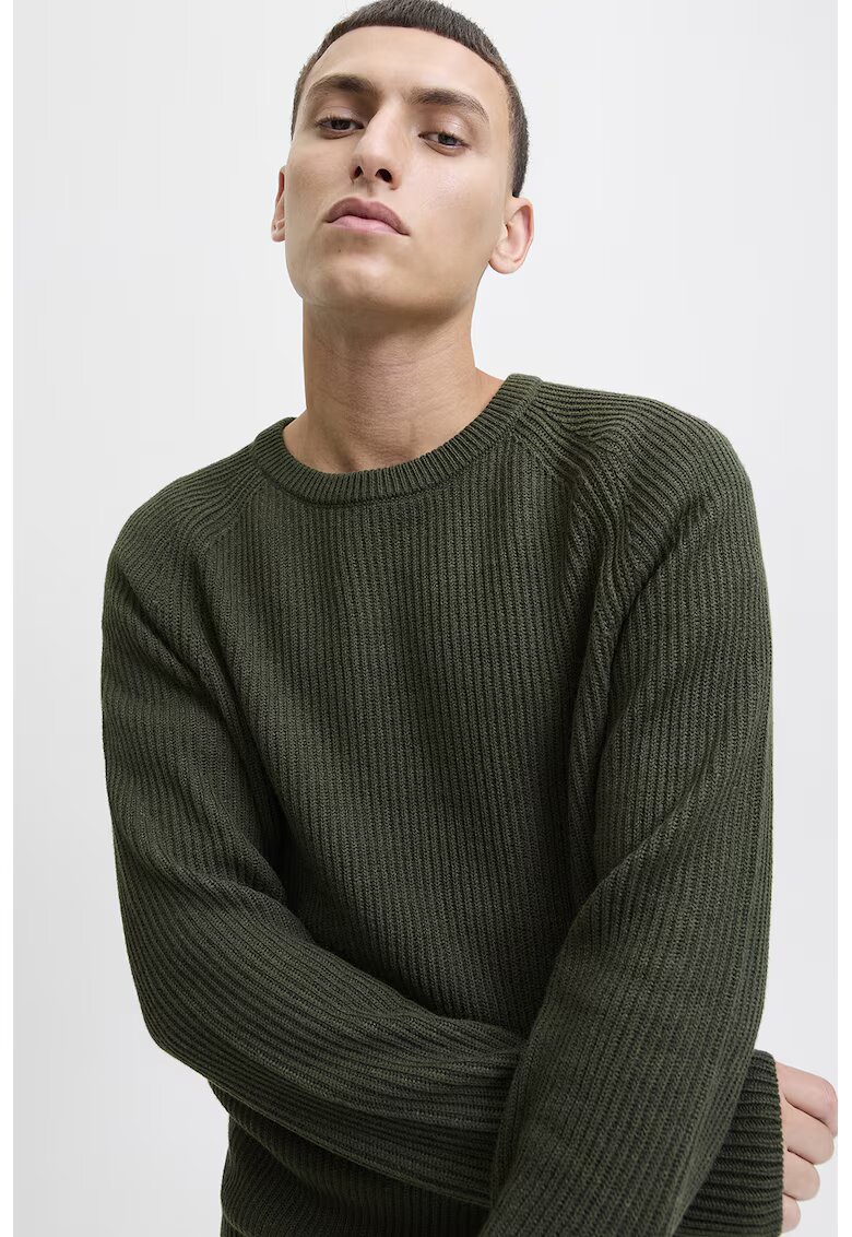 Jack & Jones Pulover cu maneci raglan - Verde inchis