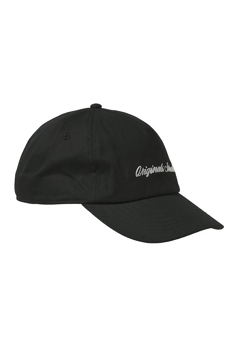 Jack & Jones Sapca de bumbac organic cu logo brodat - Alb/Negru