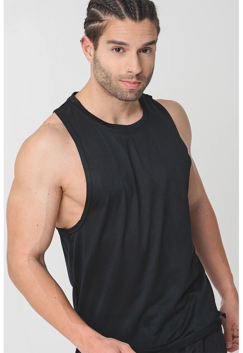 Jack & Jones Top cu decolteu la baza gatului - Negru