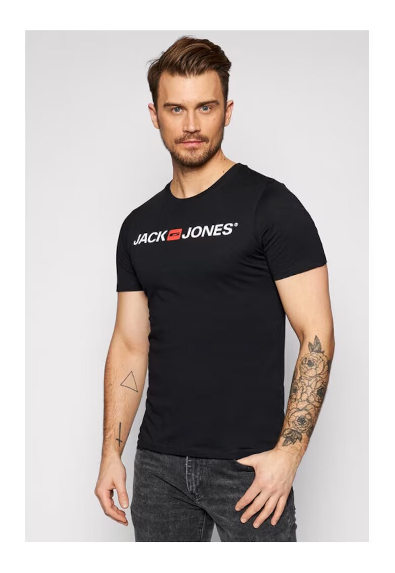 Jack & Jones Tricou barbati - 14316 - Bumbac - Negru