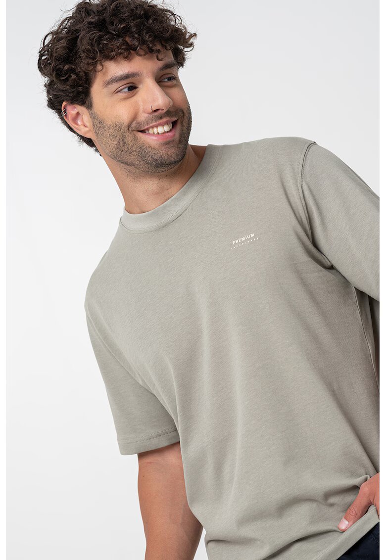 Jack & Jones Tricou cu imprimeu grafic pe spate - Gri