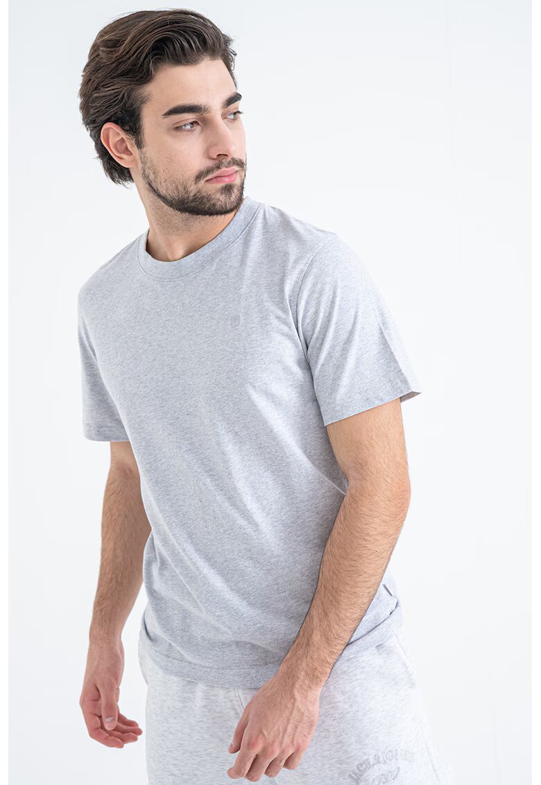 Jack & Jones Tricou din bumbac Logan - Gri deschis melange