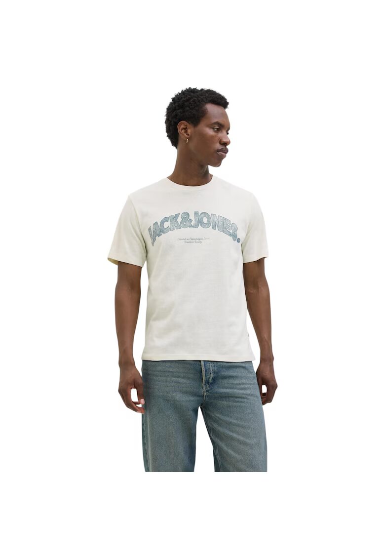 Jack & Jones Tricou JACK &JONES Almeria Bold Branding 43780 - Bej