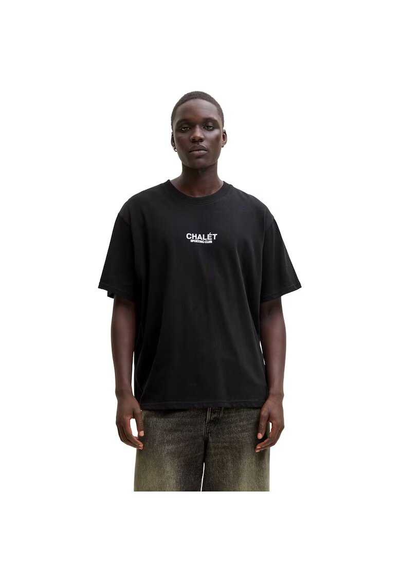 Jack & Jones Tricou JACK &JONES Crest Back Print 53465 - Negru