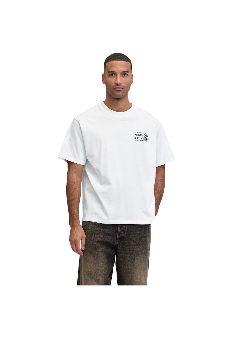 Jack & Jones Tricou JACK &JONES Crest Back Print 53473 - Alb