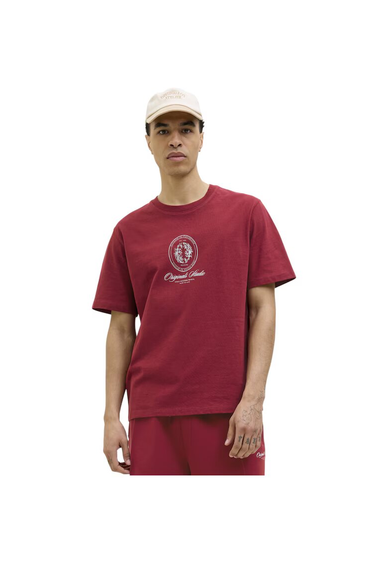Jack & Jones Tricou JACK &JONES Dia Graphic Front 47090 - Rosu