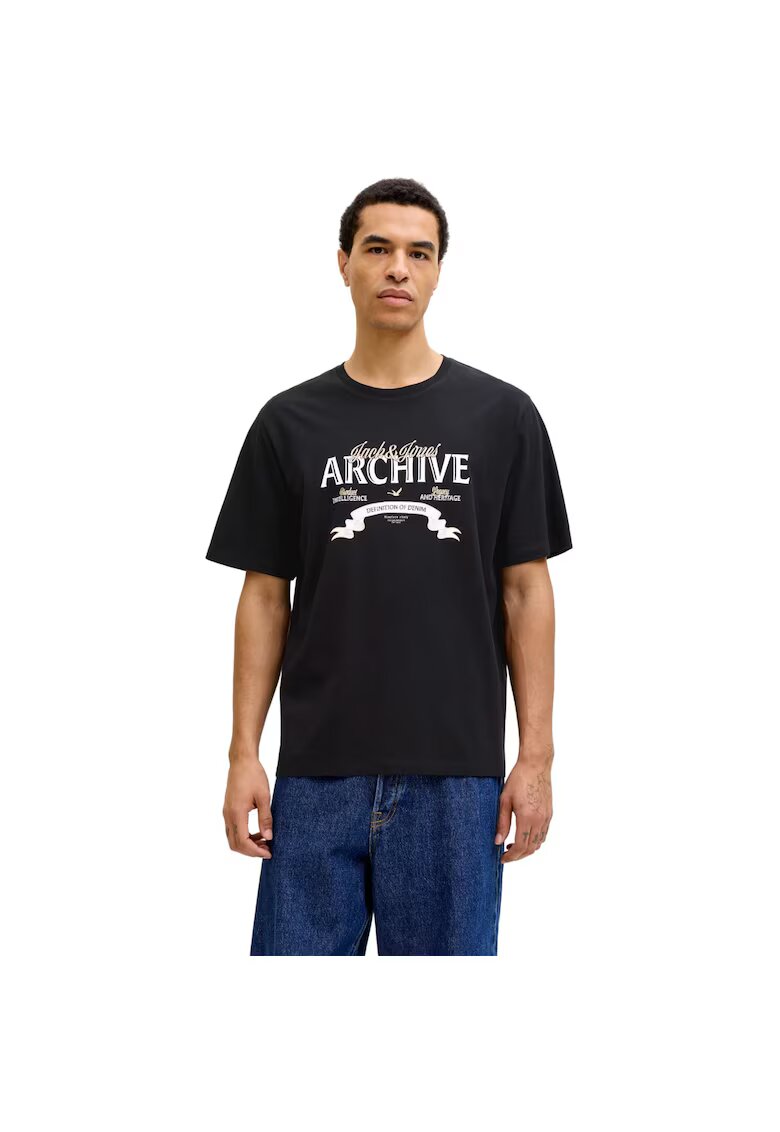 Jack & Jones Tricou JACK &JONES Dover Denim 53515 - Negru