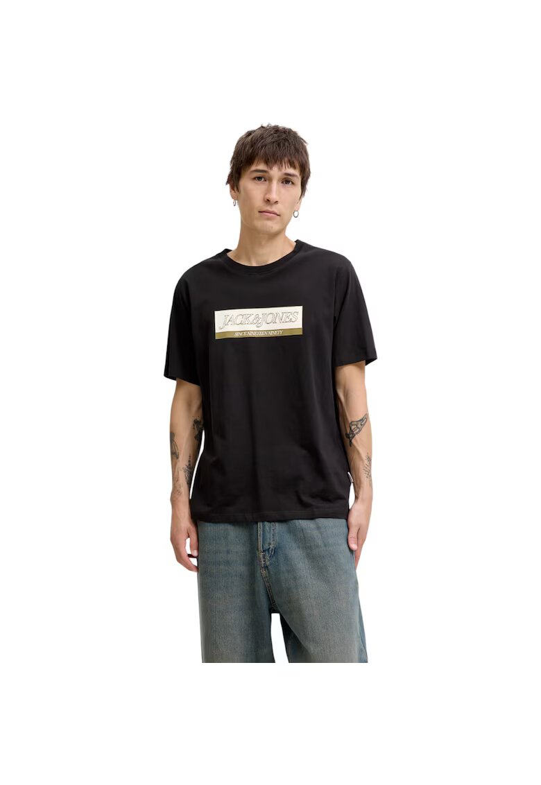 Jack & Jones Tricou JACK &JONES Inwood Block Branding 50173 - Negru