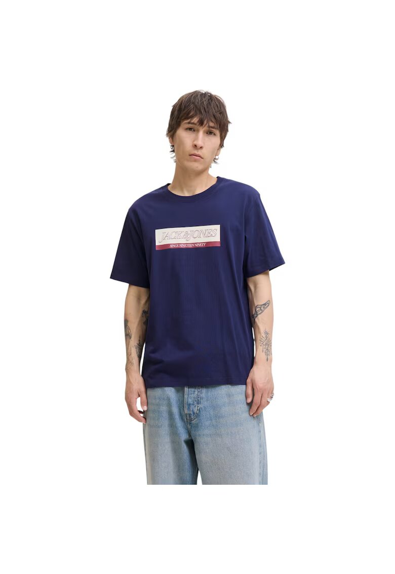Jack & Jones Tricou JACK &JONES Inwood Block Branding 50185 - Albastru