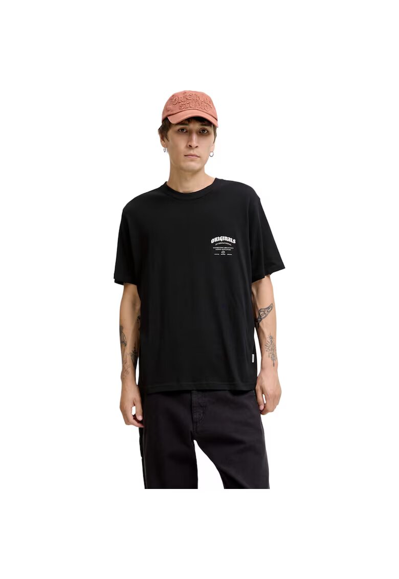 Jack & Jones Tricou JACK &JONES Meadows Typo 50203 - Negru