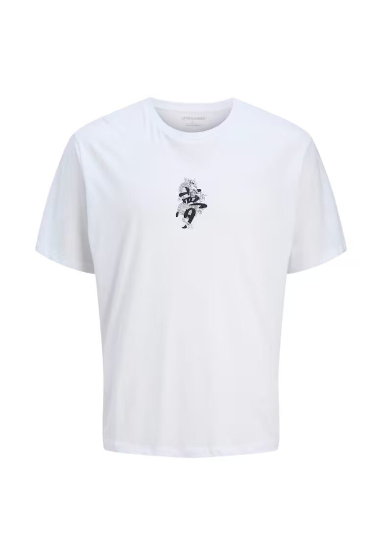 Jack & Jones Tricou JACK &JONES Miko Crew 48338 - Alb