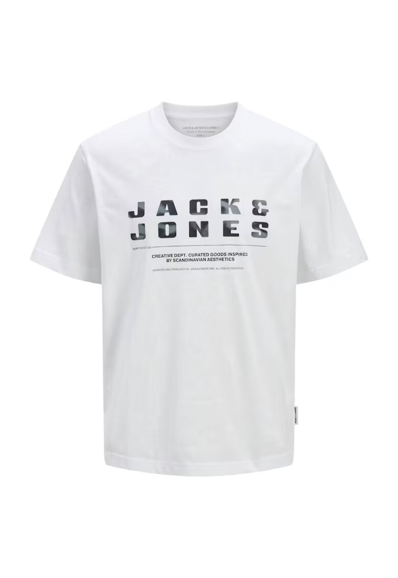 Jack & Jones Tricou JACK &JONES Recharge Front 42683 - Alb