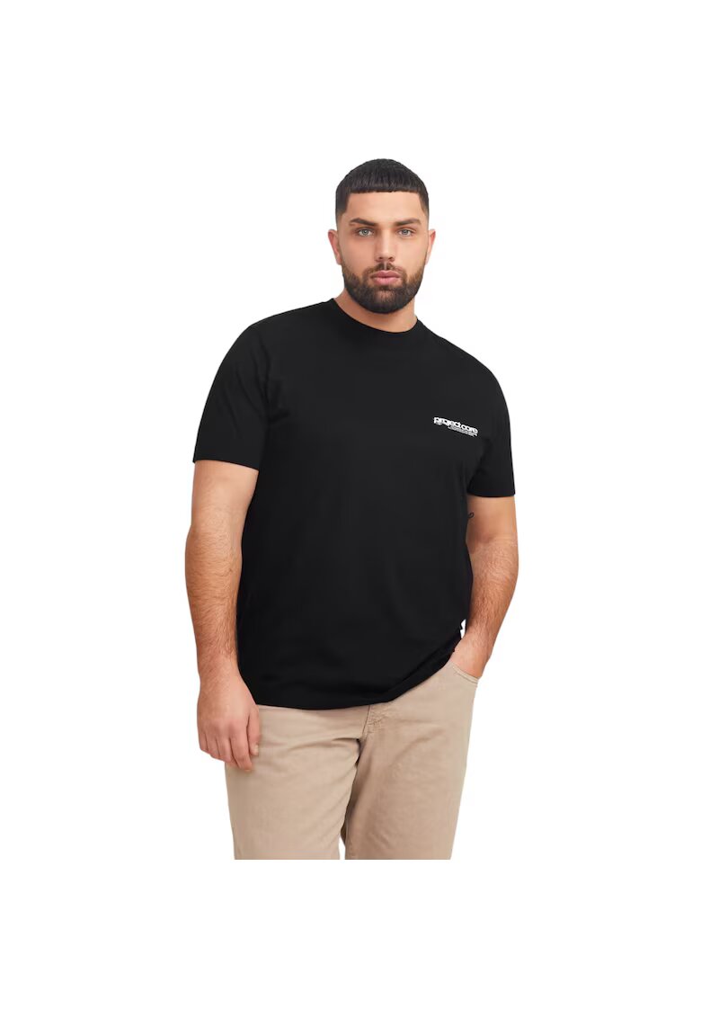 Jack & Jones Tricou JACK &JONES Union Back Print PLS Negru 47452 - Negru