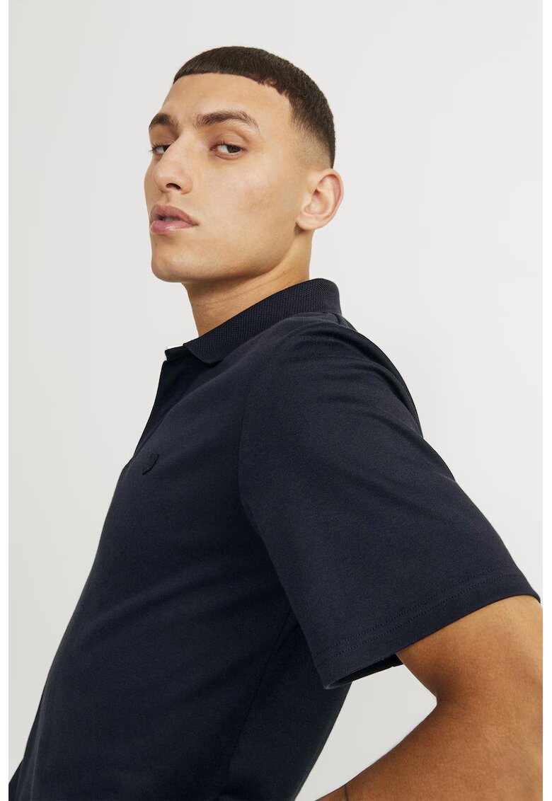 Jack & Jones Tricou polo din amestec de bumbac organic - Albastru ultramarin
