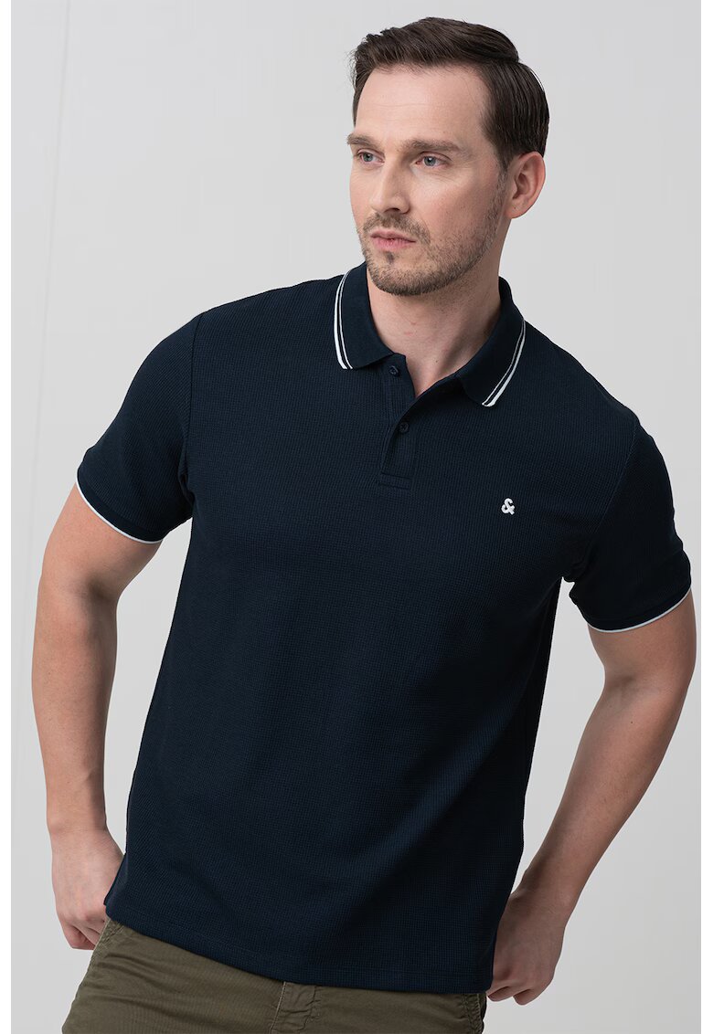 Jack & Jones Tricou polo din amestec de bumbac pique - Bleumarin