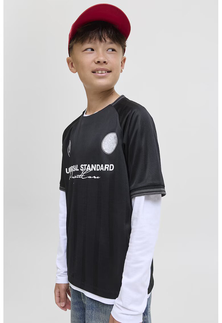 Jack & Jones Tricou regular fit cu model text - Negru