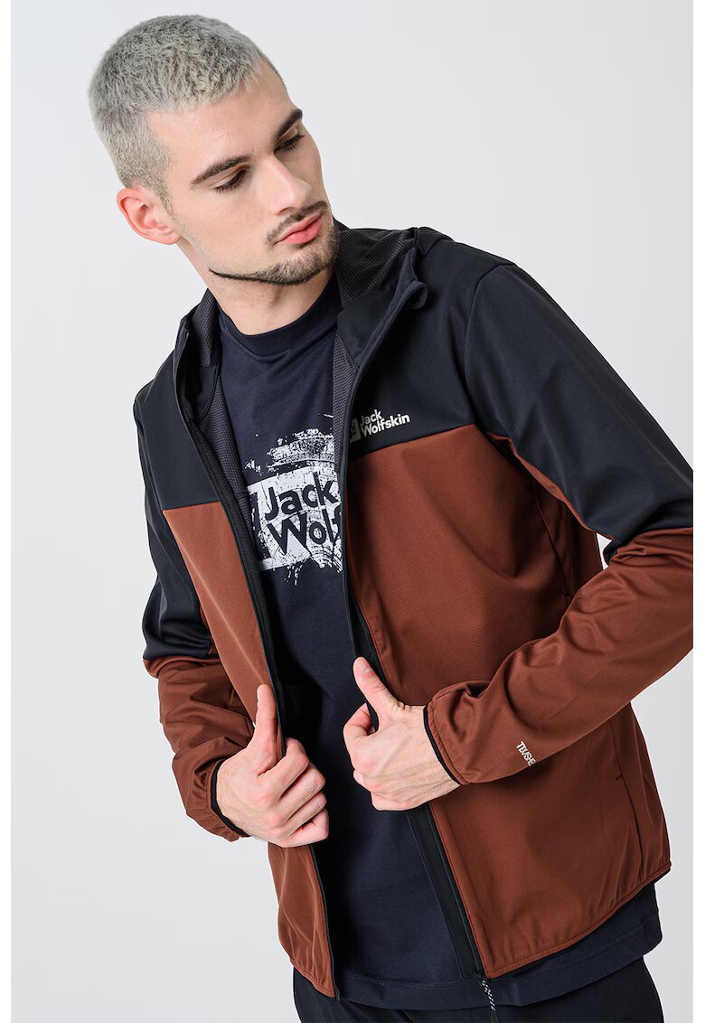 Jack Wolfskin Jacheta in doua nuante - Maro inchis/Negru