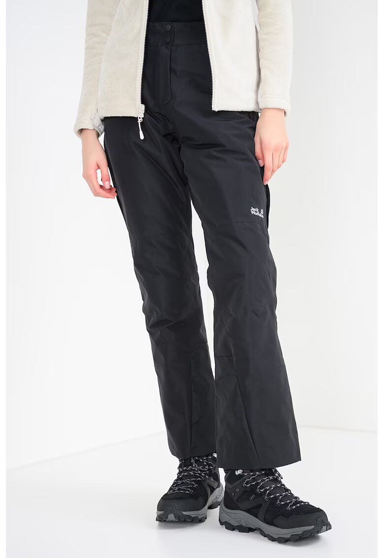 Jack Wolfskin Pantaloni impermeabili pentru ski Flowline 2L Ins - Negru