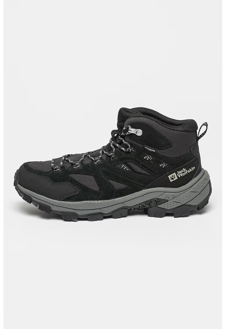Jack Wolfskin Pantofi cu garnituri de piele intoarsa pentru trekking Vojo Tour Texapore - Negru