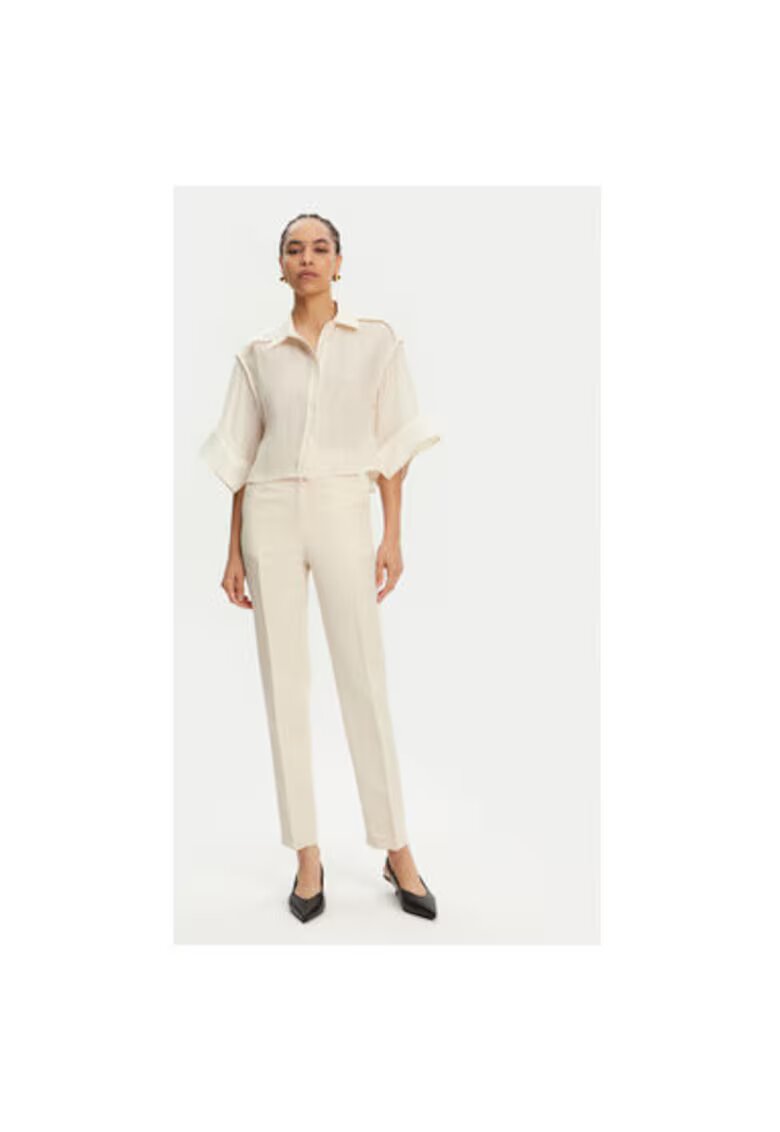 Jacquemus Pantaloni dama 25E251PA1381709 - Viscoza/In - Bej - Bej