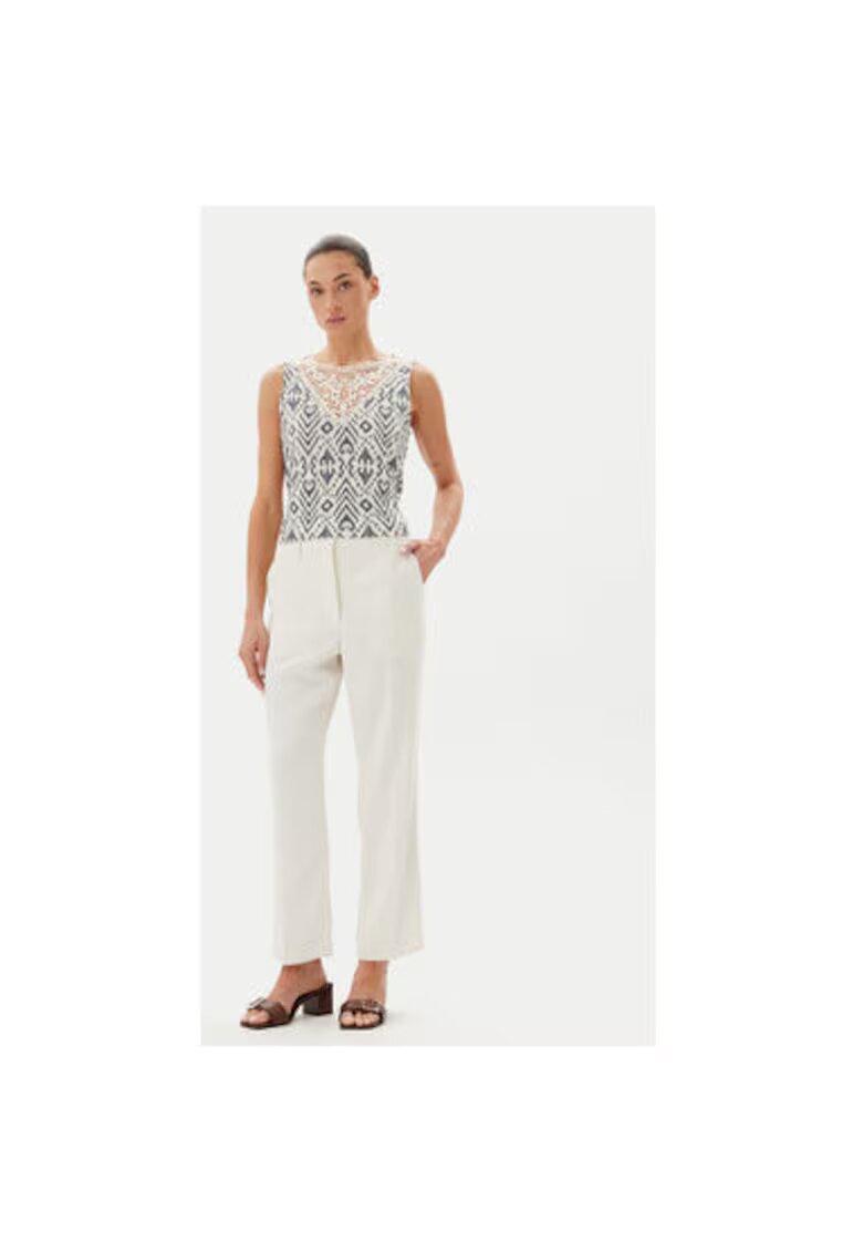 JDY Top dama 15296246 - Poliester - Ecru - Ecru